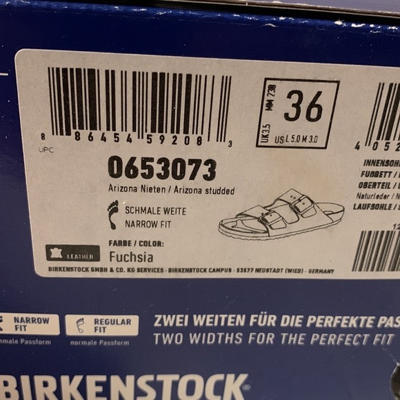 𝅺THE BIRKENSTOCK women Arizona studded fuchsia size 36- RARE. - Picture 10 of 15